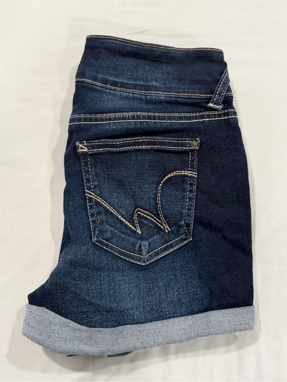 Wallflower Dark Blue Denim Cropped Jeans